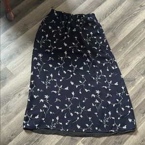 Floral Black Skirt